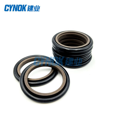 PTFE油圧オイル シールHBTSのステップ濃褐色ゴム製色