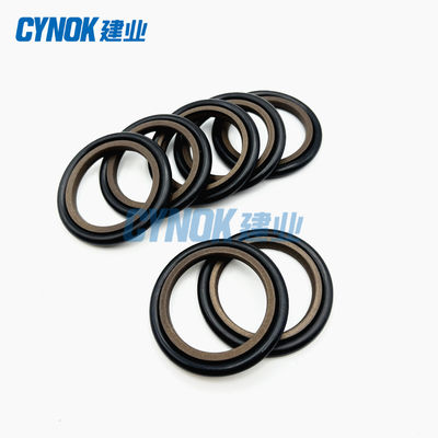 PTFE油圧オイル シールHBTSのステップ濃褐色ゴム製色